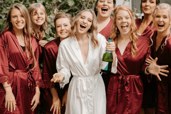 bridesmaid and bridal robes