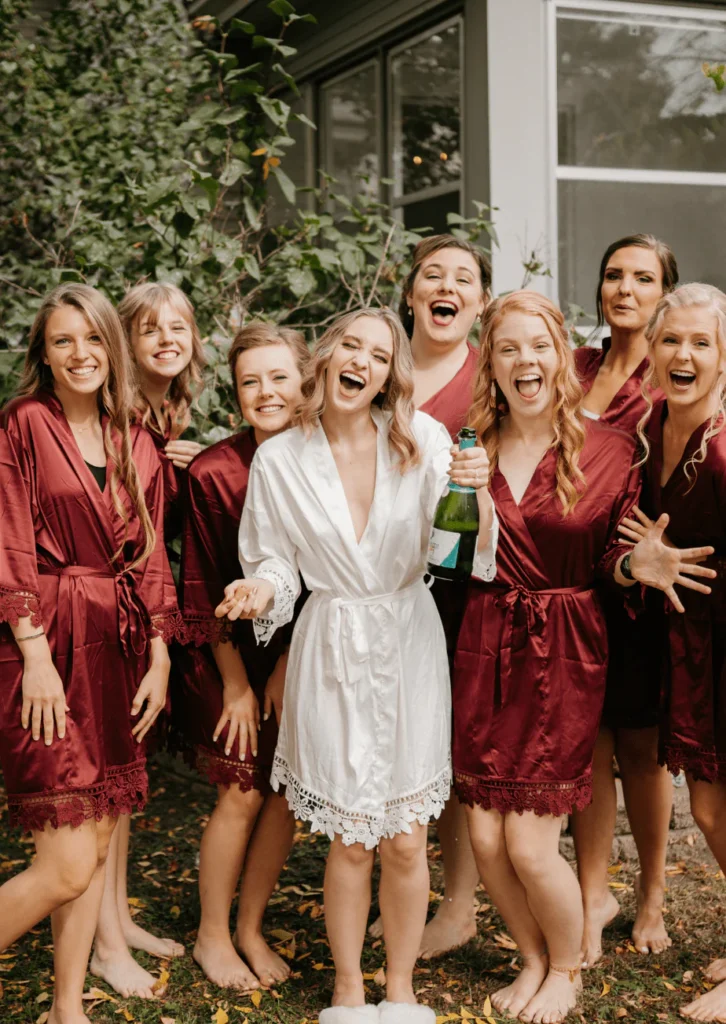 bridesmaid and bridal robes